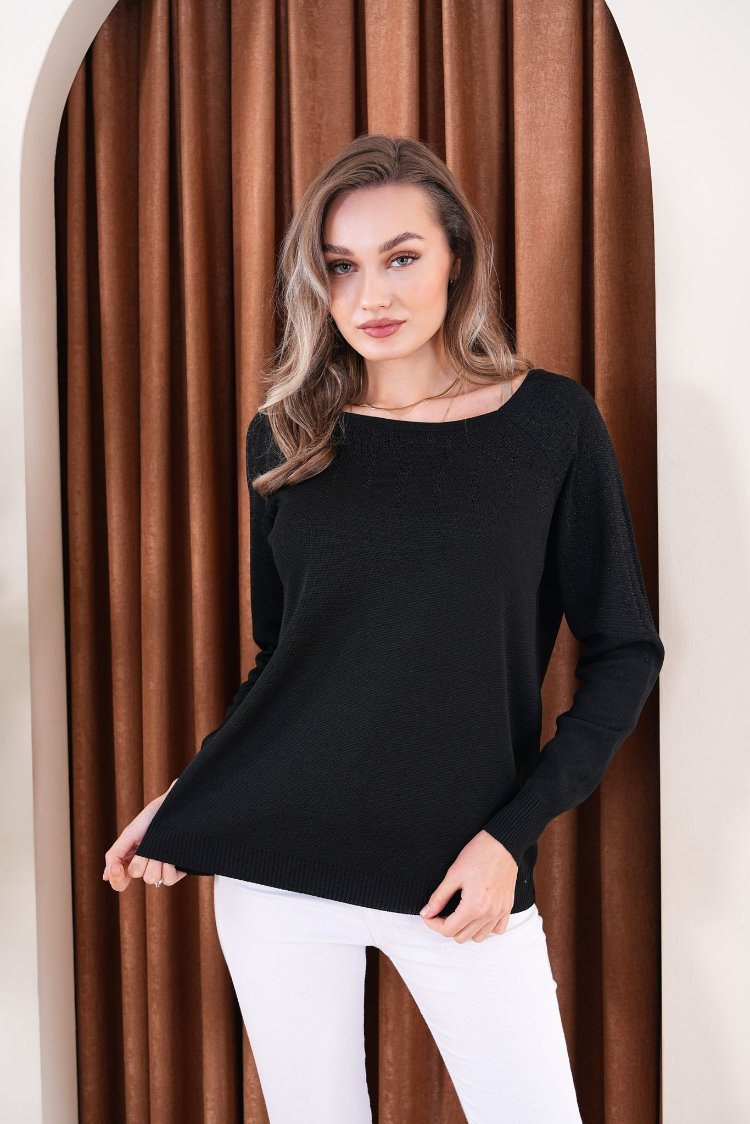 Yakası Sim Detaylı Bluz